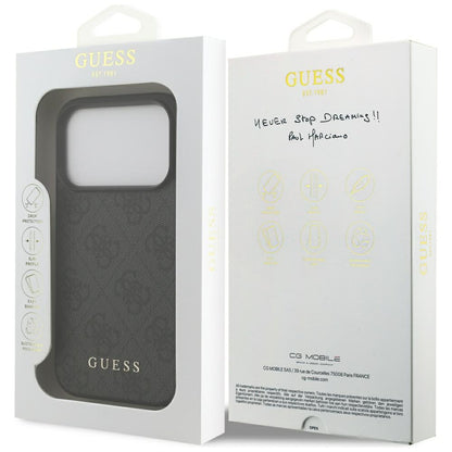 Custodia per Apple iPhone 17 Pro, Guess, 4G Classic, Nera