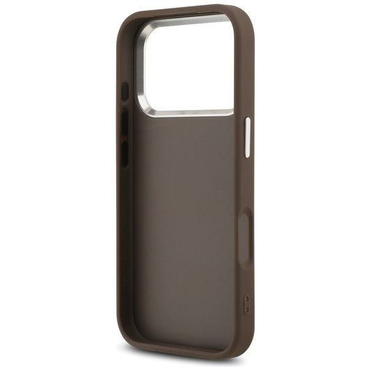 Custodia per Apple iPhone 17 Pro, Guess, Big 4G Logo Classic, Marrone Argentato