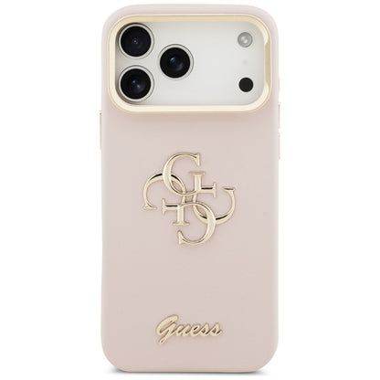 Custodia per Apple iPhone 17 Pro, Guess, Grained Big 4G Stand Camera, Rosa