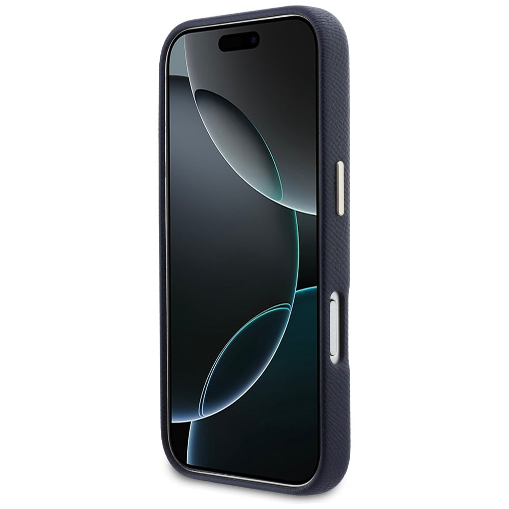 Custodia per Apple iPhone 17 Pro, Guess, Resin Logo, Blu