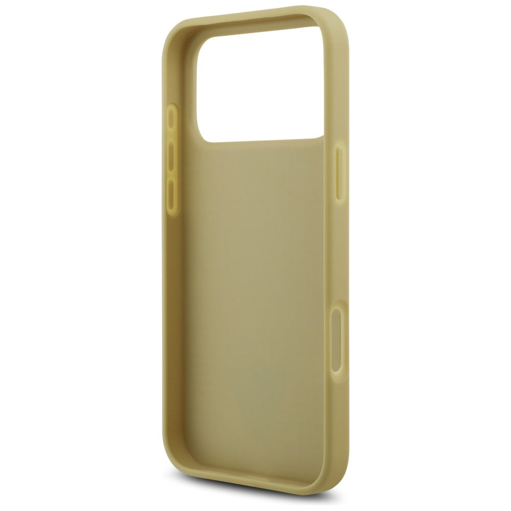 Custodia per Apple iPhone 17 Pro, Guess, Logo Triangolo di Strass, Dorata