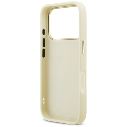 Custodia per Apple iPhone 17 Pro, Karl Lagerfeld, Script Logo, Beige