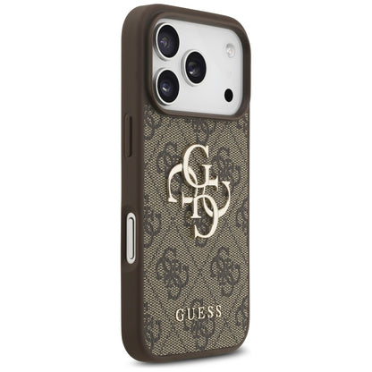 Custodia per Apple iPhone 17 Pro Max, Guess, 4G Big Logo, Marrone