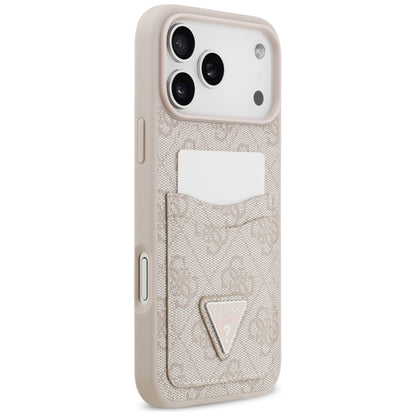 Custodia per Apple iPhone 17 Pro Max, Guess, 4G Double Card Triangle, Rosa