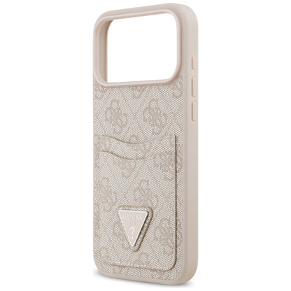 Custodia per Apple iPhone 17 Pro Max, Guess, 4G Double Card Triangle, Rosa