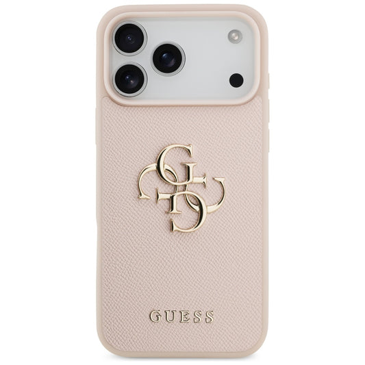 Custodia per Apple iPhone 17 Pro Max, Guess, 4G Grained Big and Classic Logo, Rosa