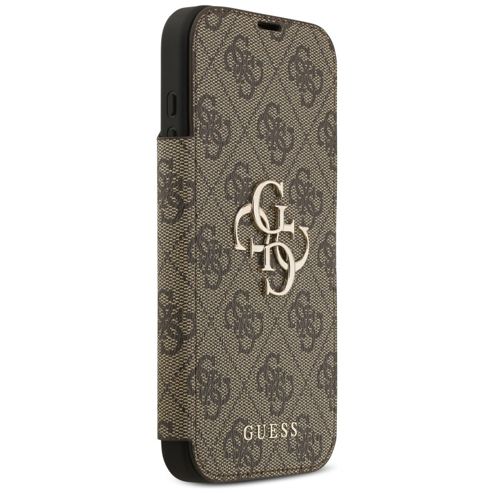 Custodia per Apple iPhone 17 Pro Max, Guess, 4G Metal Logo, Marrone