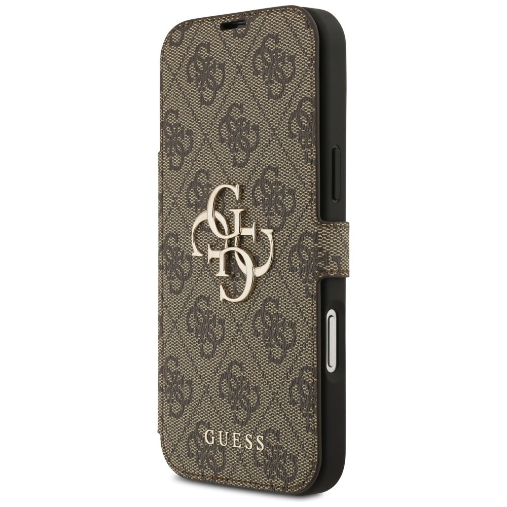 Custodia per Apple iPhone 17 Pro Max, Guess, 4G Metal Logo, Marrone