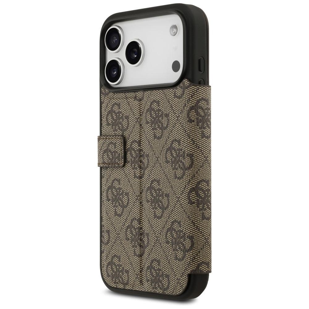 Custodia per Apple iPhone 17 Pro Max, Guess, 4G Metal Logo, Marrone