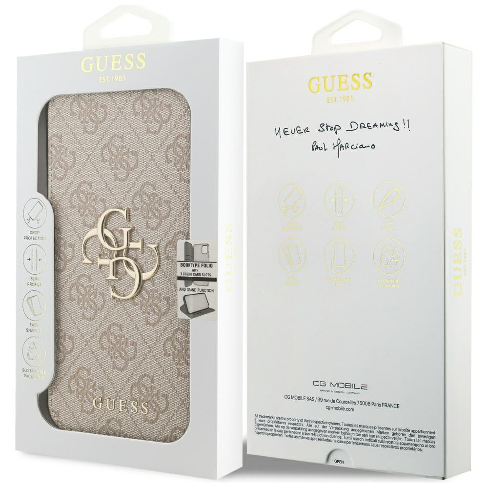 Custodia per Apple iPhone 17 Pro Max, Guess, 4G Metal Logo, Rosa