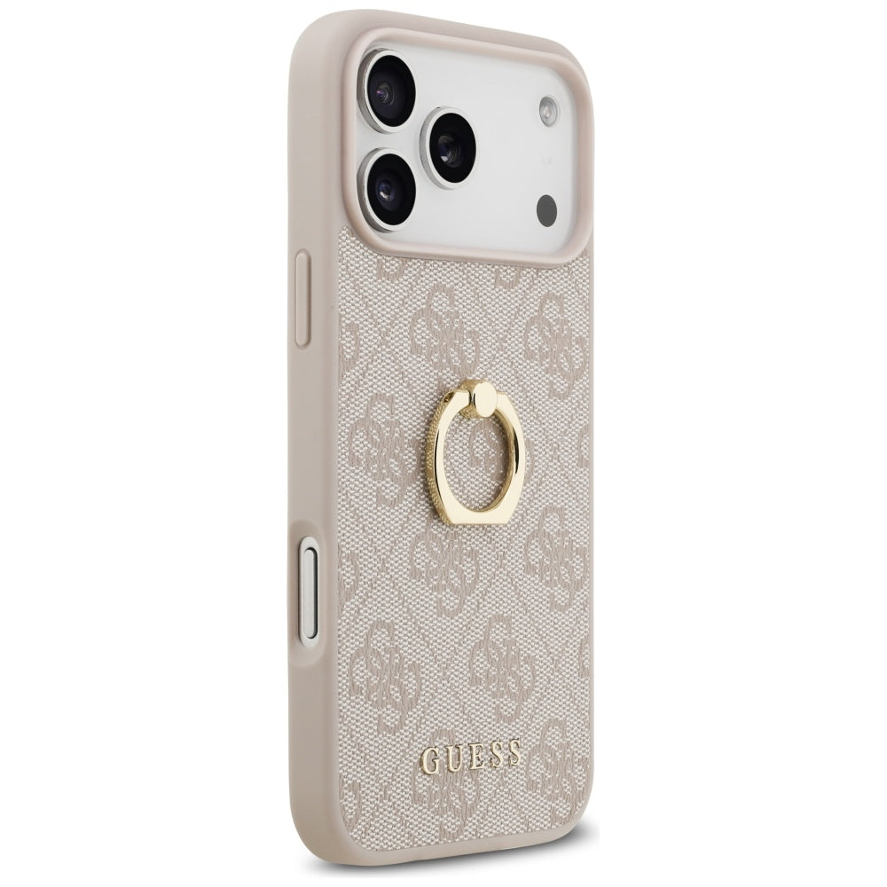 Custodia per Apple iPhone 17 Pro Max, Guess, 4G Ring Stand, Marrone