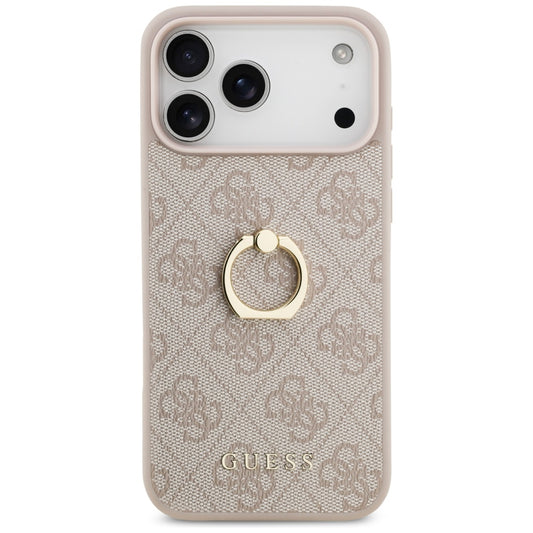 Custodia per Apple iPhone 17 Pro Max, Guess, 4G Ring Stand, Rosa