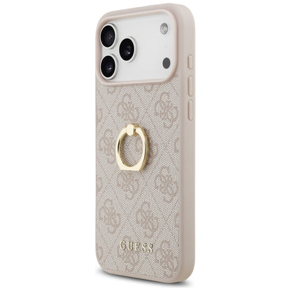 Custodia per Apple iPhone 17 Pro Max, Guess, 4G Ring Stand, Rosa