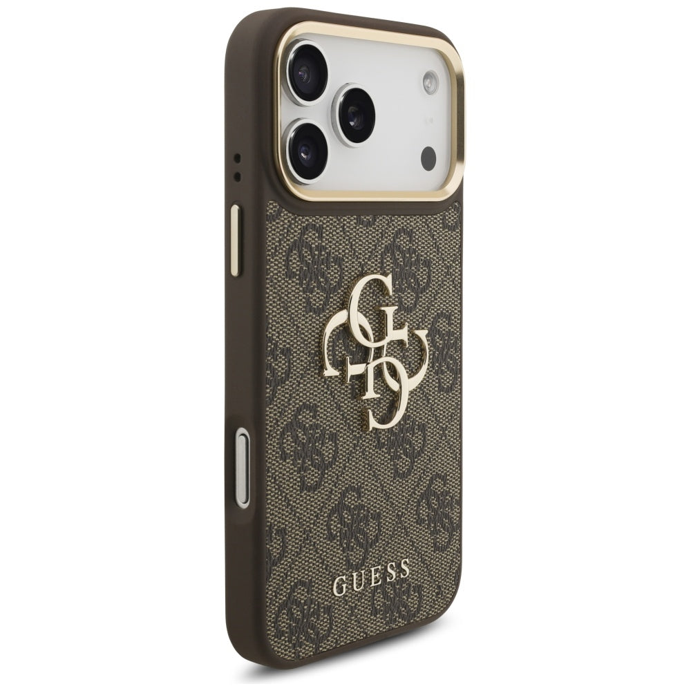 Custodia per Apple iPhone 17 Pro Max, Guess, Big 4G Classic Logo with Big Strap, Marrone
