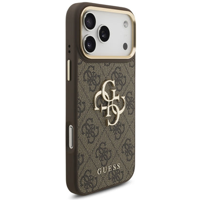 Custodia per Apple iPhone 17 Pro Max, Guess, Big 4G Classic Logo with Big Strap, Marrone