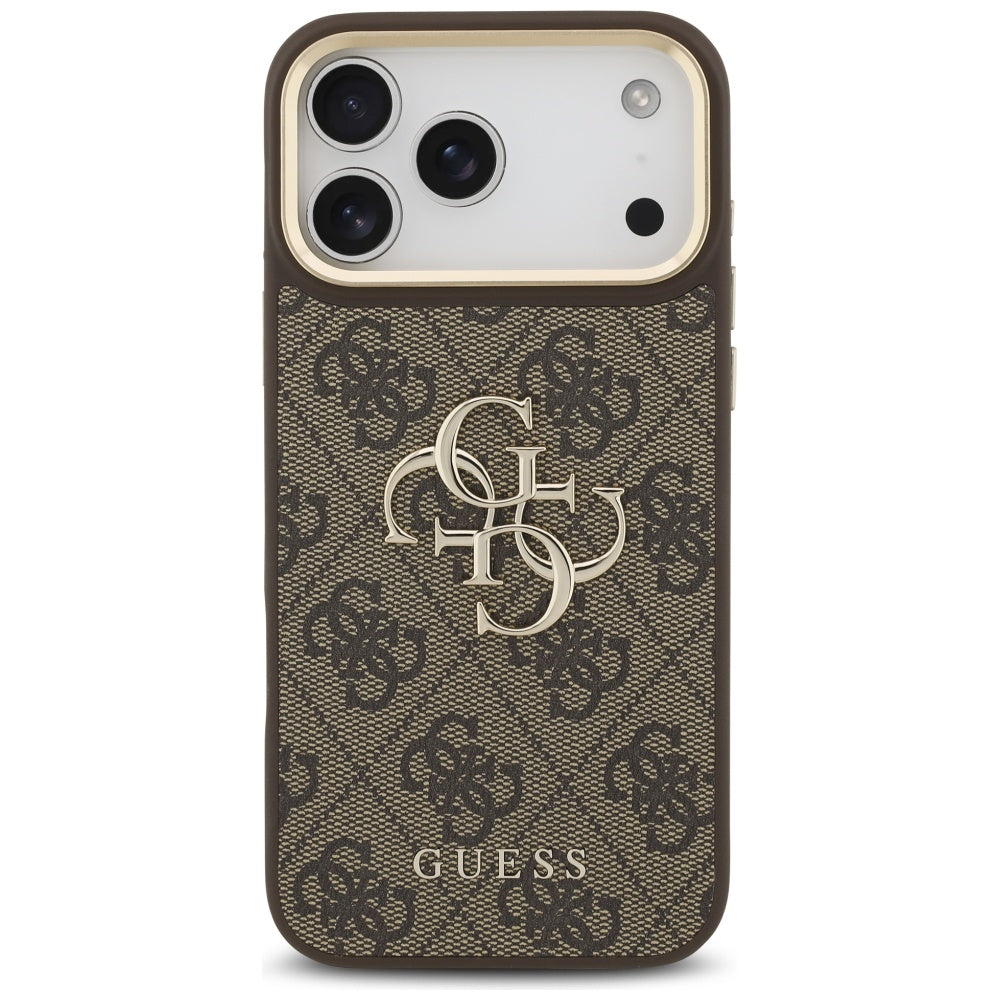 Custodia per Apple iPhone 17 Pro Max, Guess, Big 4G Classic Logo with Big Strap, Marrone