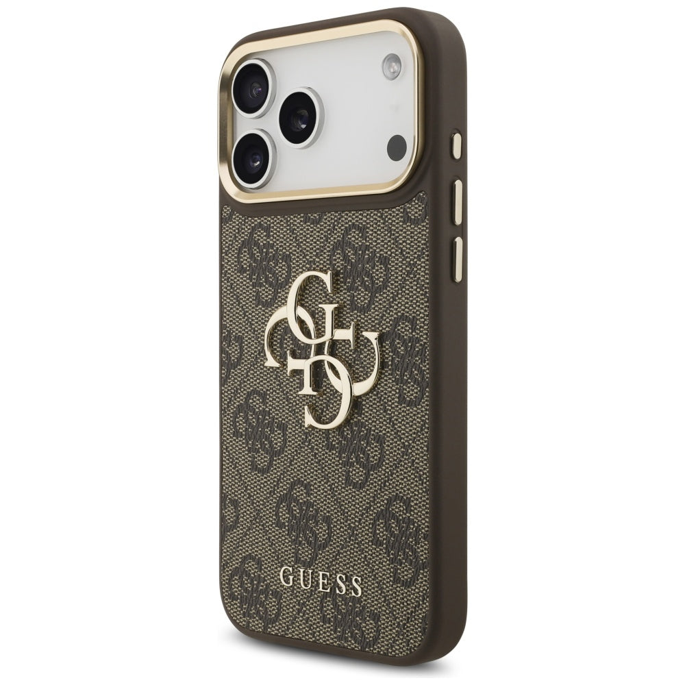 Custodia per Apple iPhone 17 Pro Max, Guess, Big 4G Classic Logo with Big Strap, Marrone