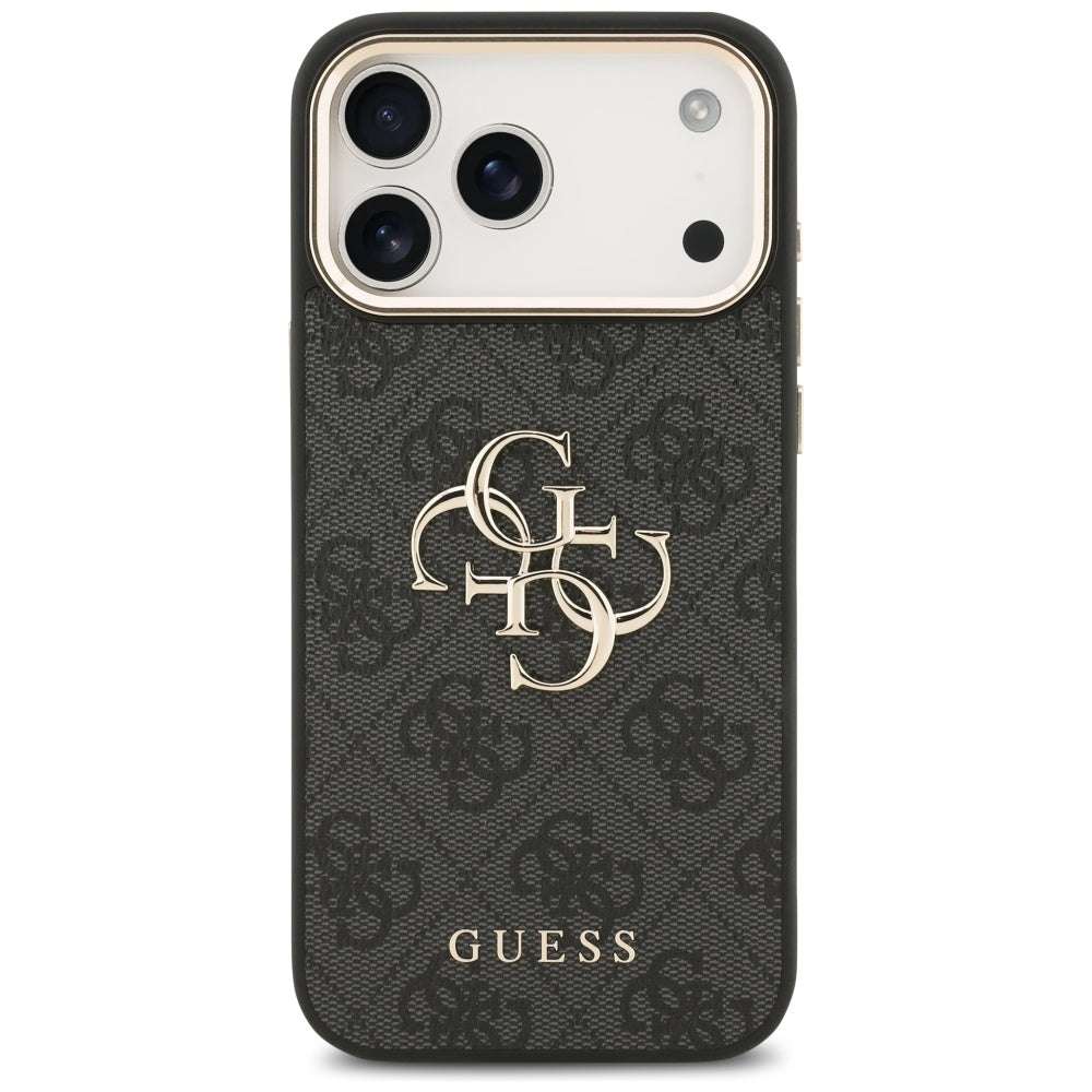 Custodia per Apple iPhone 17 Pro Max, Guess, Big 4G Logo Classic, Nera Dorata