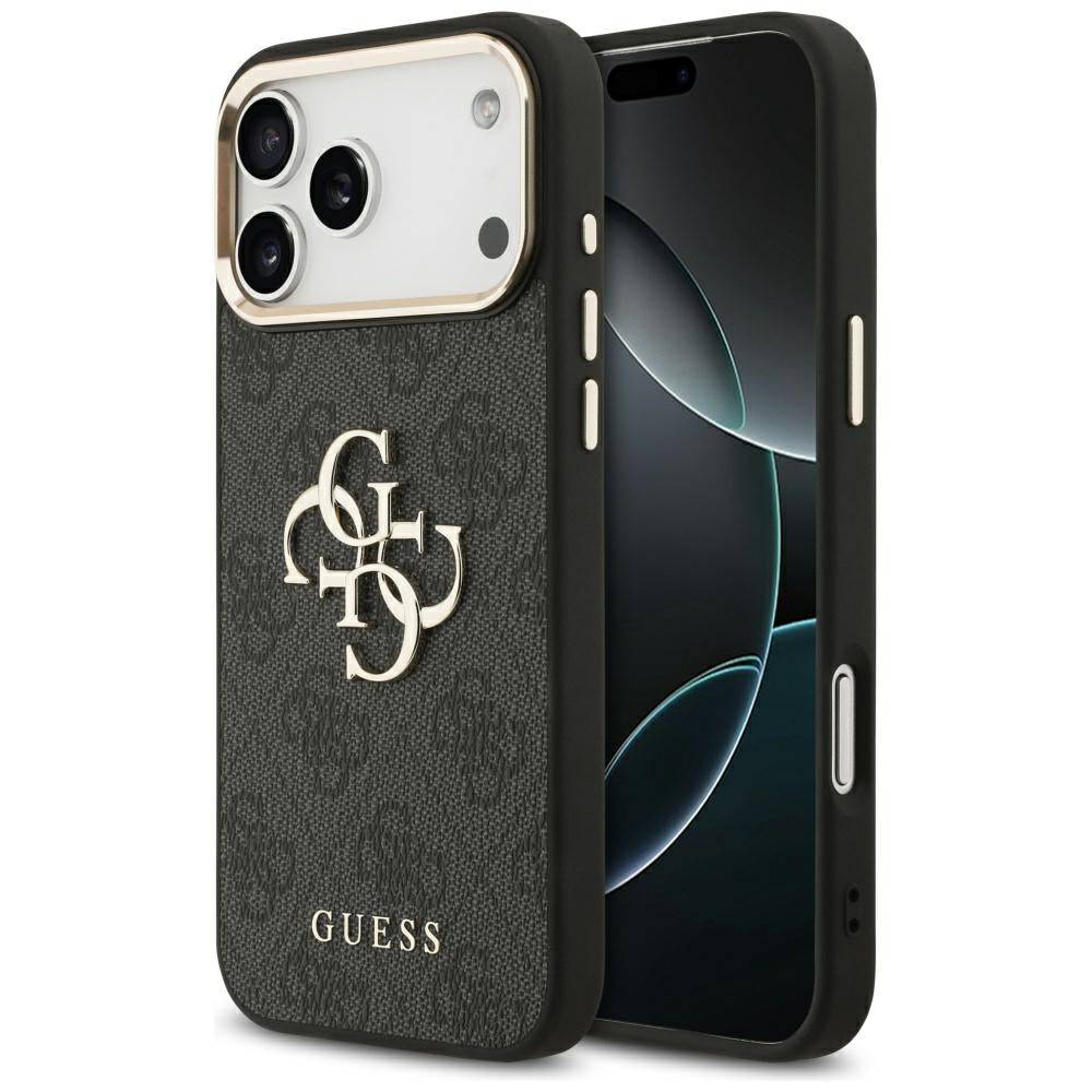 Custodia per Apple iPhone 17 Pro Max, Guess, Big 4G Logo Classic, Nera Dorata