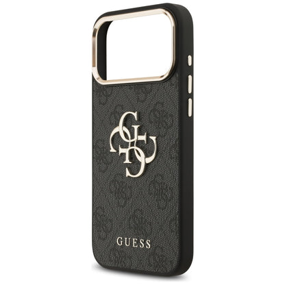 Custodia per Apple iPhone 17 Pro Max, Guess, Big 4G Logo Classic, Nera Dorata