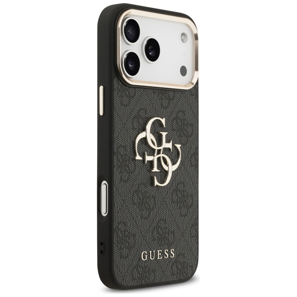 Custodia per Apple iPhone 17 Pro Max, Guess, Big 4G Logo Classic, Nera Dorata