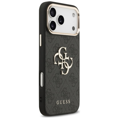Custodia per Apple iPhone 17 Pro Max, Guess, Big 4G Logo Classic, Nera Dorata