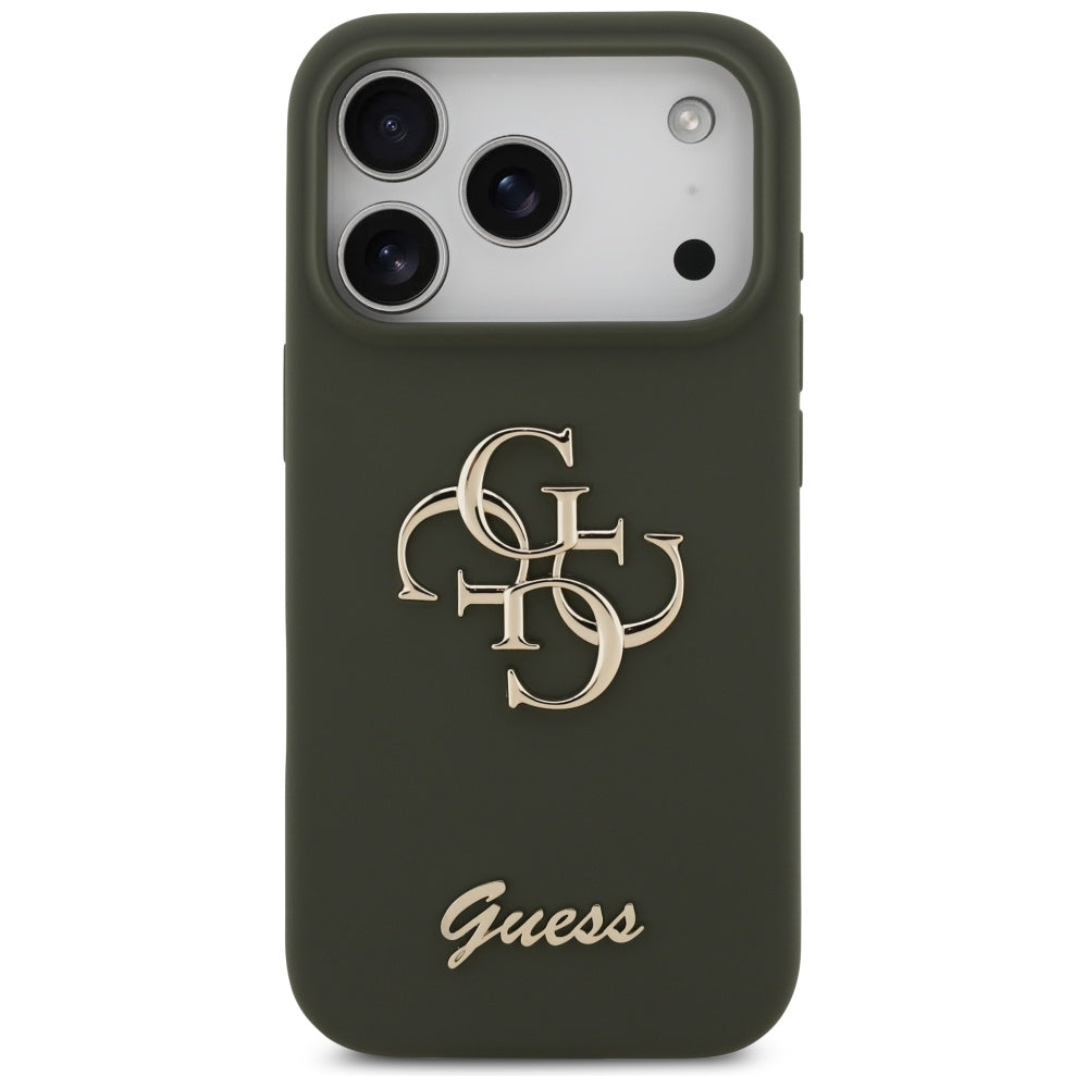 Custodia per Apple iPhone 17 Pro Max, Guess, Big 4G Script, Kaki