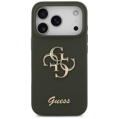 Custodia per Apple iPhone 17 Pro Max, Guess, Big 4G Script, Kaki