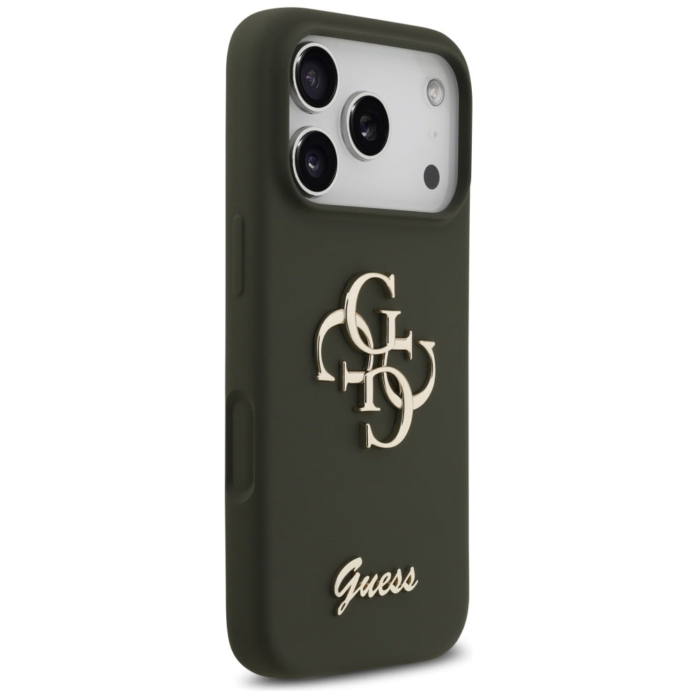 Custodia per Apple iPhone 17 Pro Max, Guess, Big 4G Script, Kaki