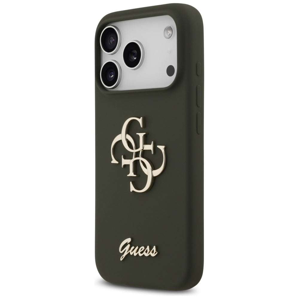 Custodia per Apple iPhone 17 Pro Max, Guess, Big 4G Script, Kaki