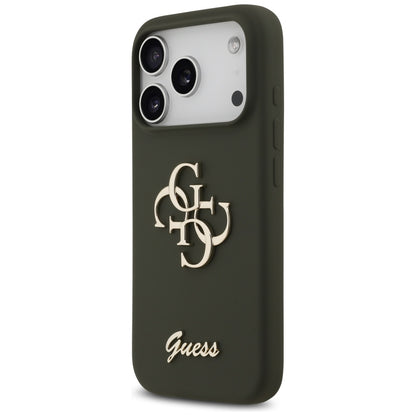 Custodia per Apple iPhone 17 Pro Max, Guess, Big 4G Script, Kaki