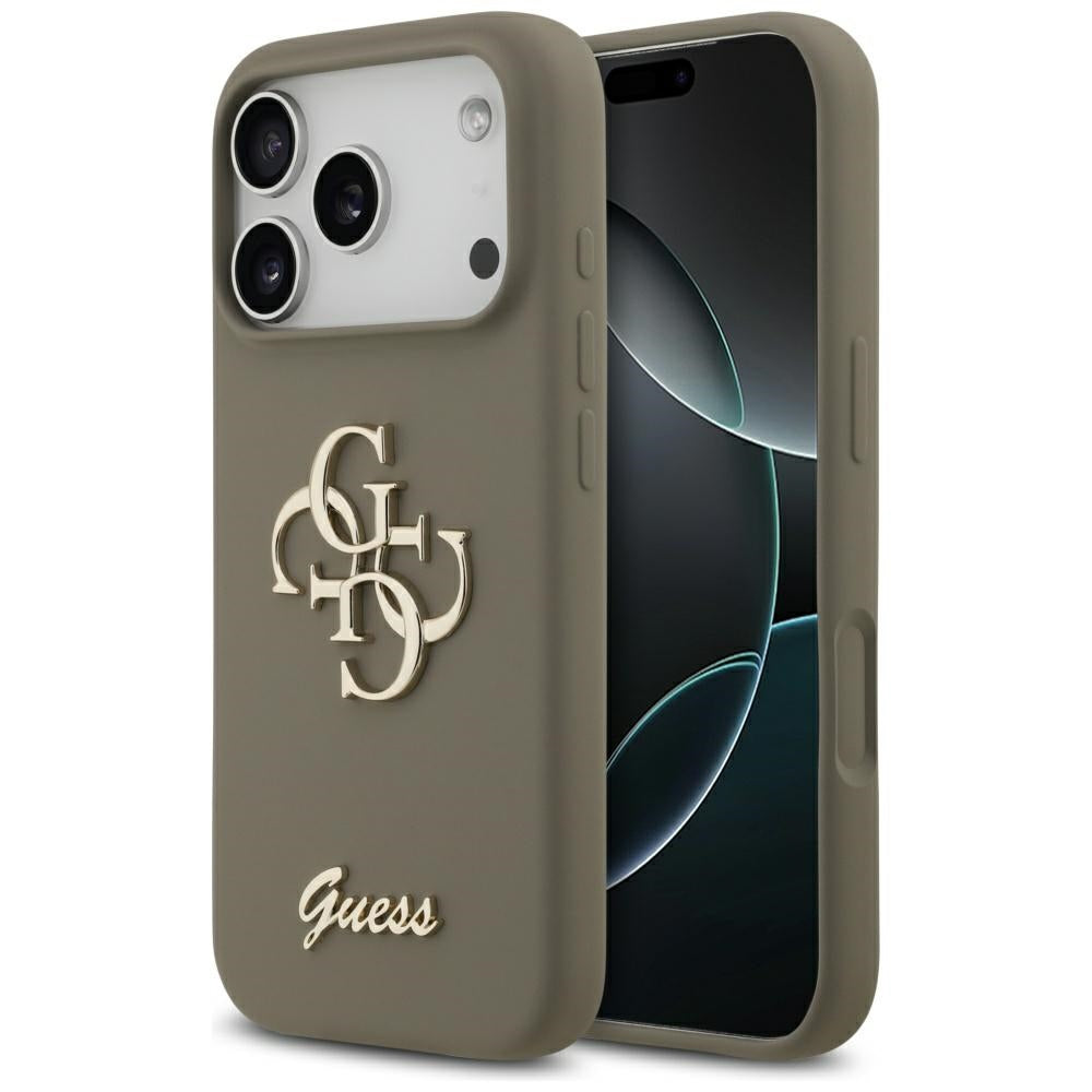 Custodia per Apple iPhone 17 Pro Max, Guess, Big 4G Script, Marrone