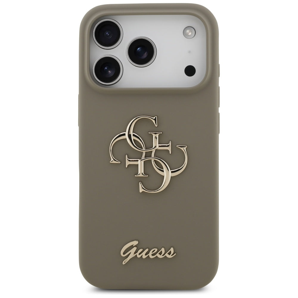 Custodia per Apple iPhone 17 Pro Max, Guess, Big 4G Script, Marrone