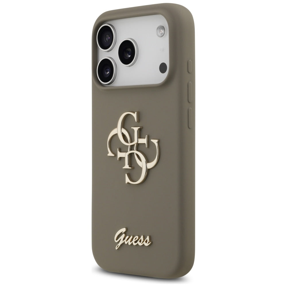 Custodia per Apple iPhone 17 Pro Max, Guess, Big 4G Script, Marrone