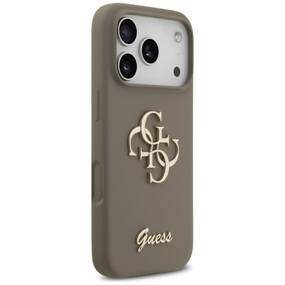 Custodia per Apple iPhone 17 Pro Max, Guess, Big 4G Script, Marrone