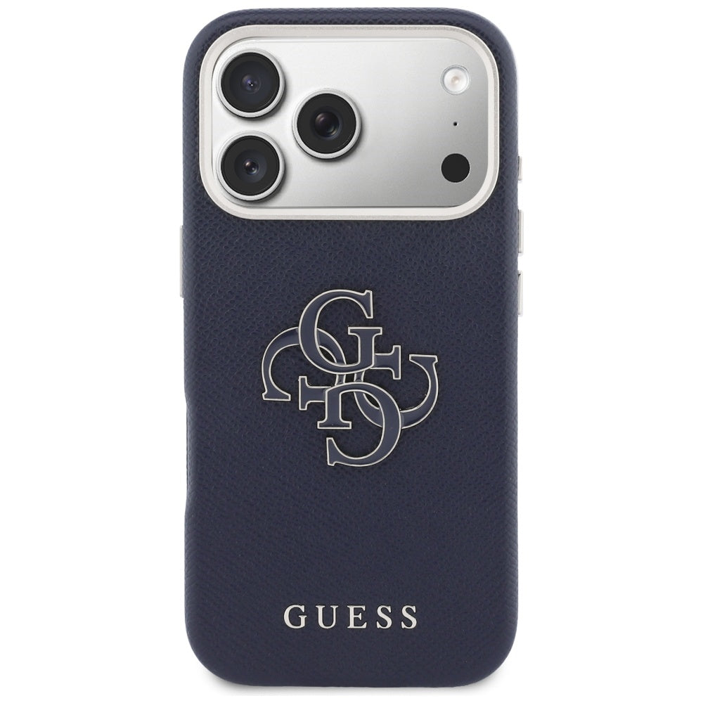 Custodia per Apple iPhone 17 Pro Max, Guess, Resin Logo, Blu