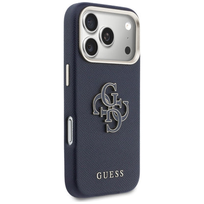 Custodia per Apple iPhone 17 Pro Max, Guess, Resin Logo, Blu