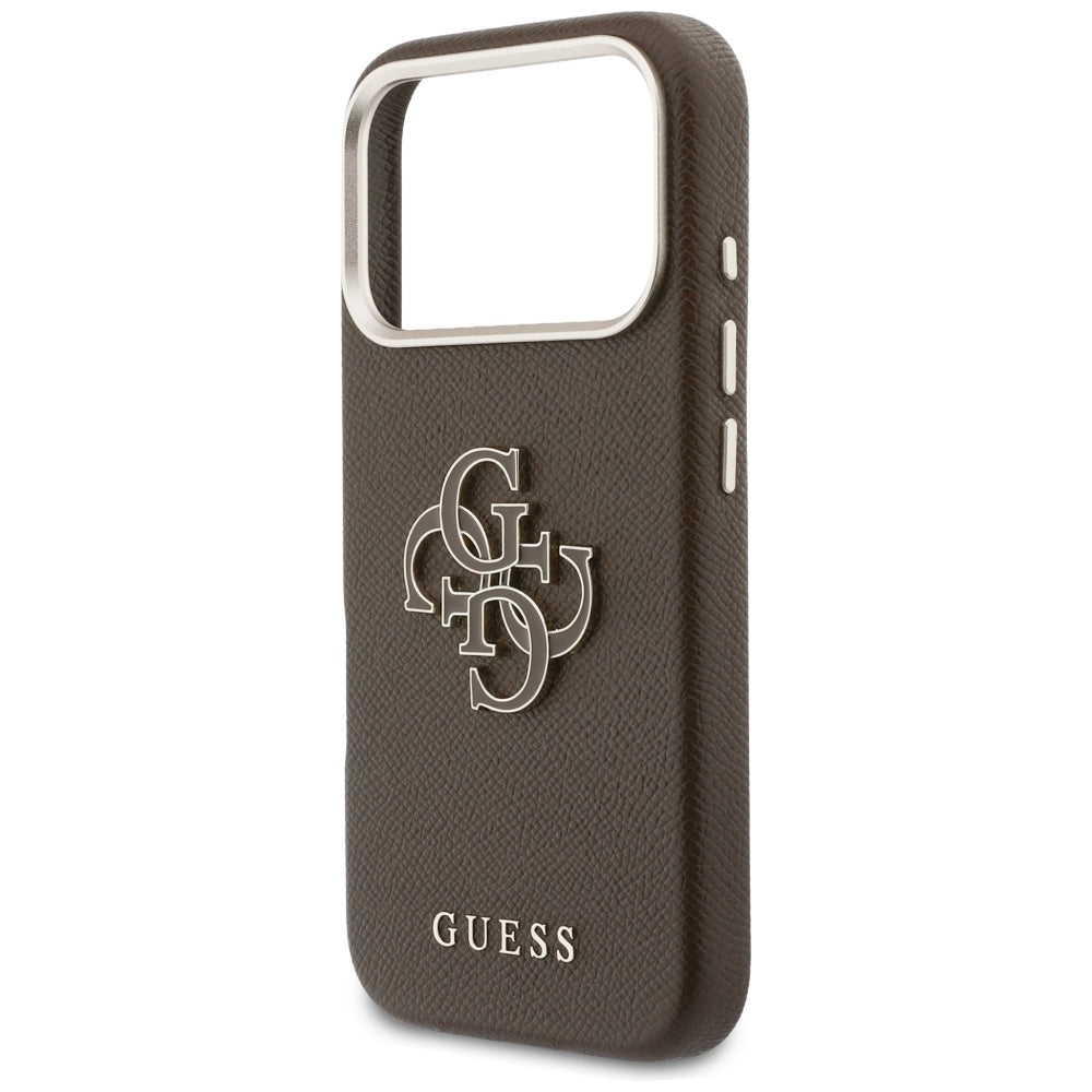 Custodia per Apple iPhone 17 Pro Max, Guess, Resin Logo, Marrone