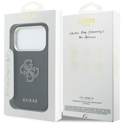 Custodia per Apple iPhone 17 Pro Max, Guess, Resin Logo, Nera