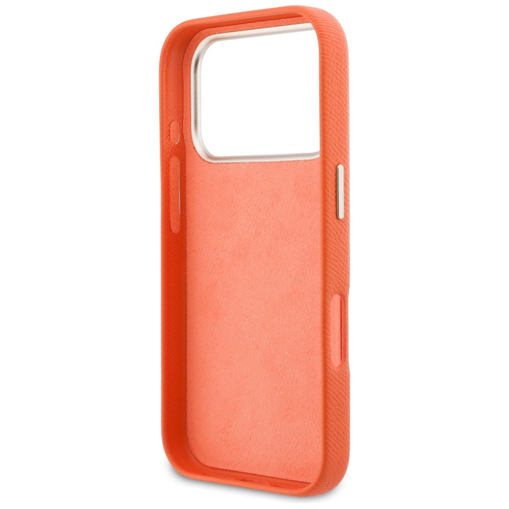 Custodia per Apple iPhone 17 Pro Max, GUESS, Resin Logo, Arancione