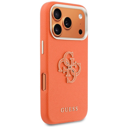 Custodia per Apple iPhone 17 Pro Max, GUESS, Resin Logo, Arancione