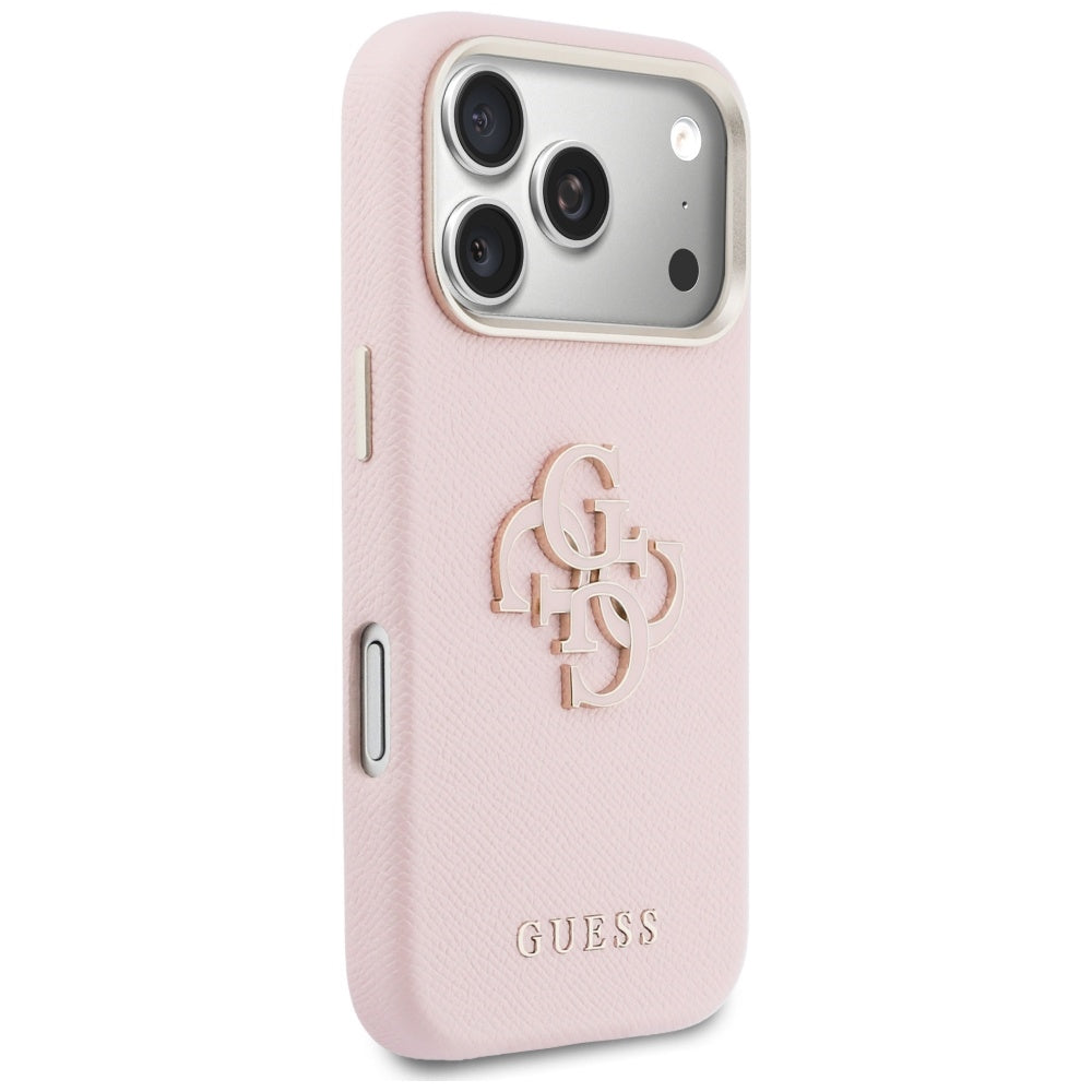 Custodia per Apple iPhone 17 Pro Max, Guess, Resin Logo, Rosa