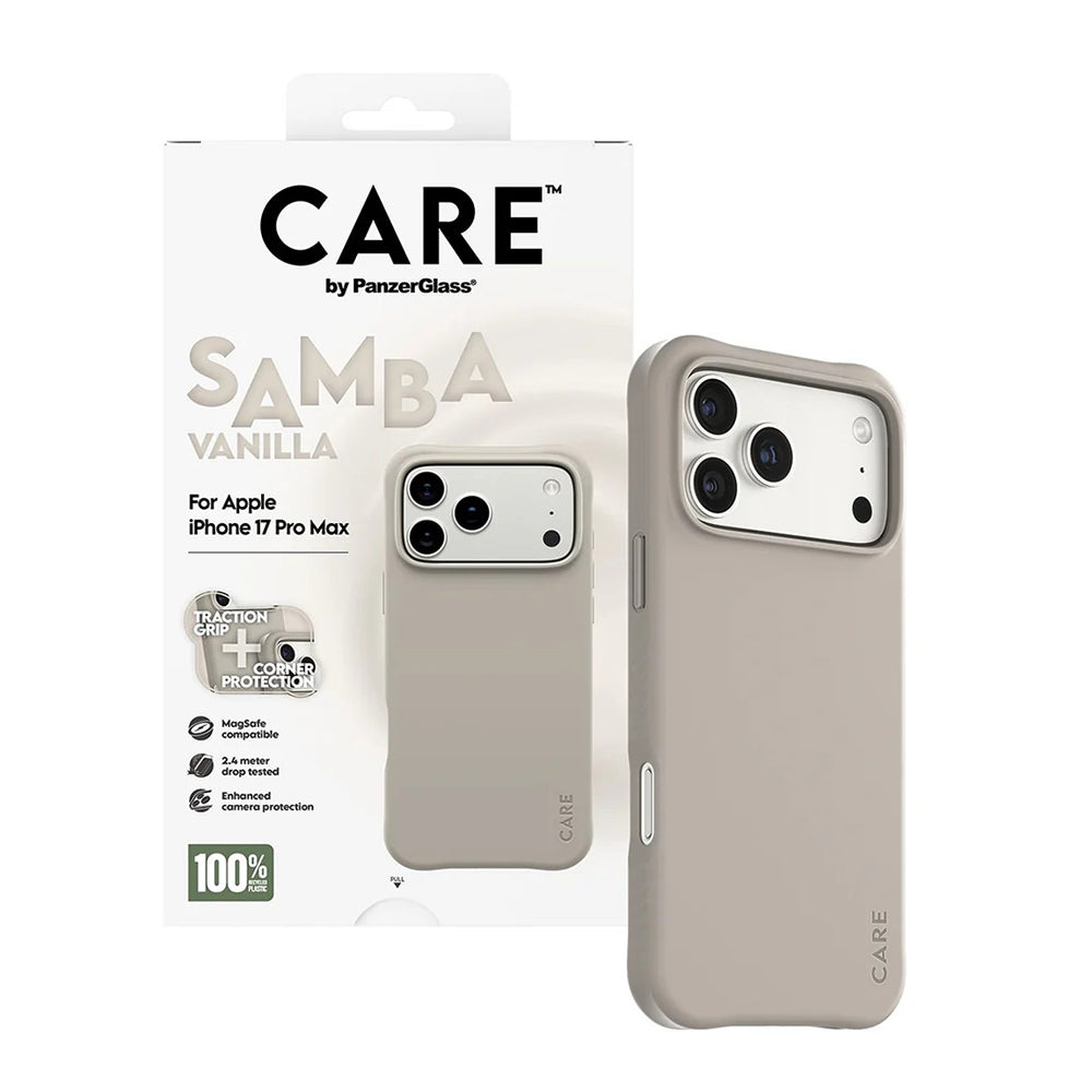 Custodia per Apple iPhone 17 Pro Max, PanzerGlass, Care Fashionable, Beige