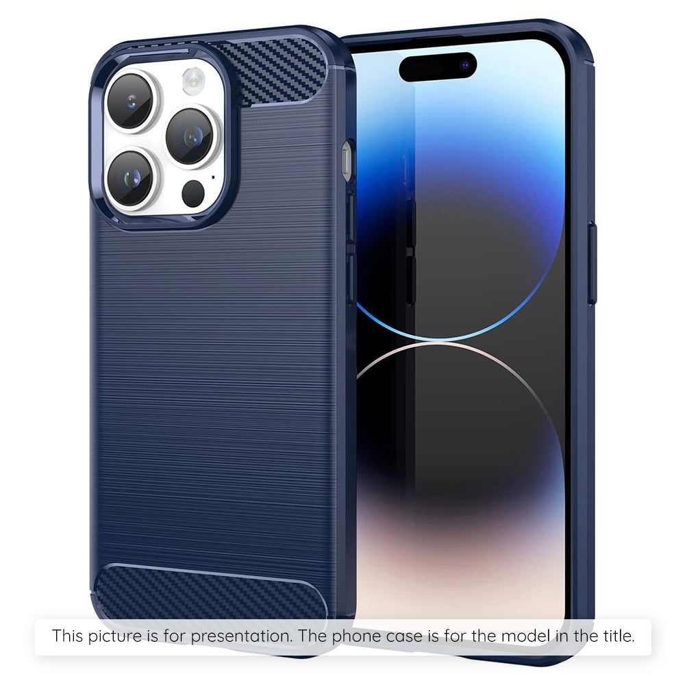 Custodia per Apple iPhone 17 Pro Max, Techsuit, Carbonio, Blu