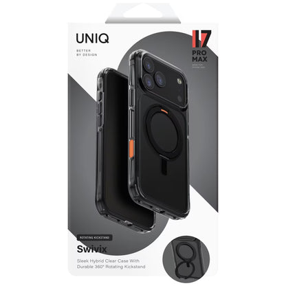 Custodia per Apple iPhone 17 Pro Max, UNIQ, Swivix, Nera