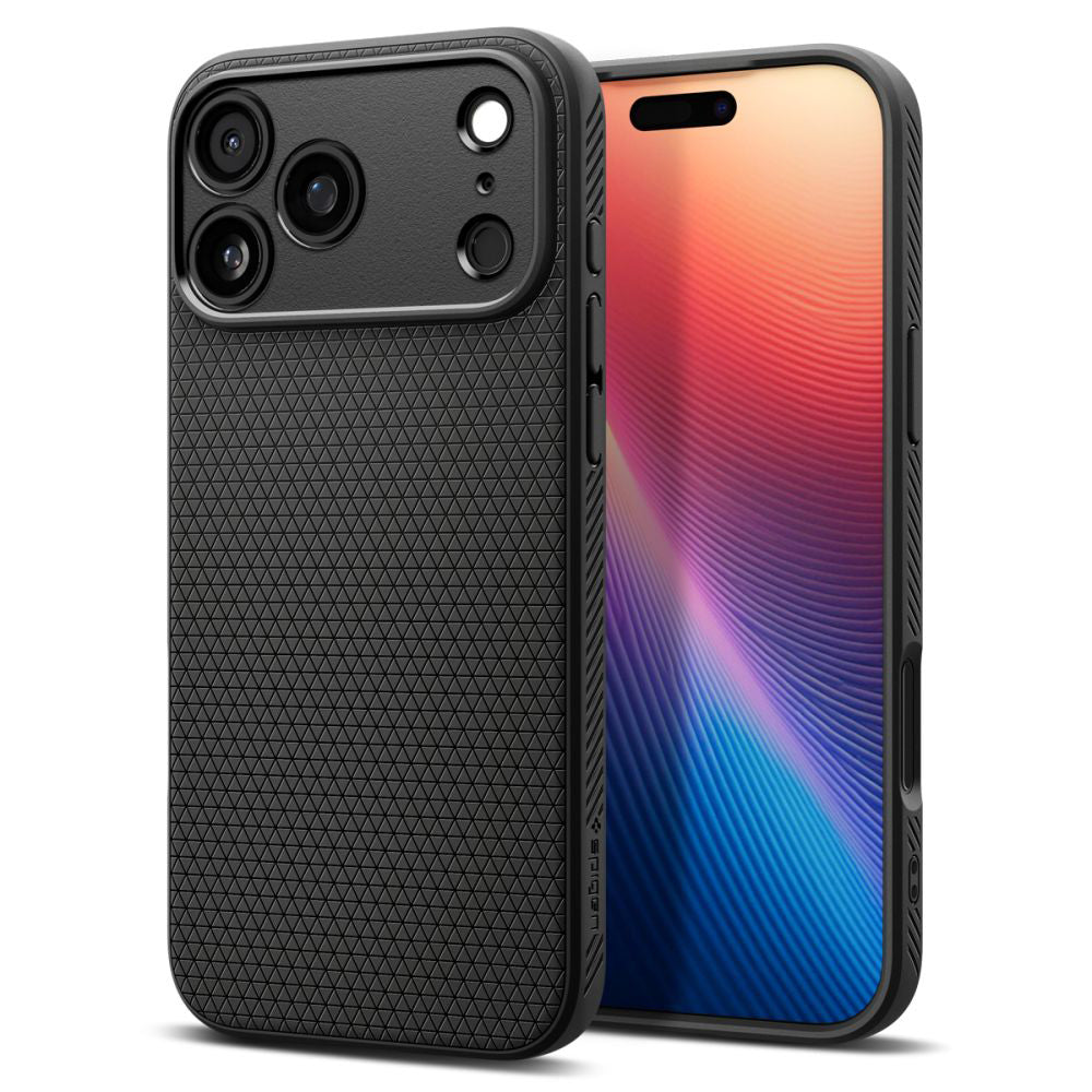 Custodia per Apple iPhone 17 Pro, Spigen, Liquid Air, Nero Opaco