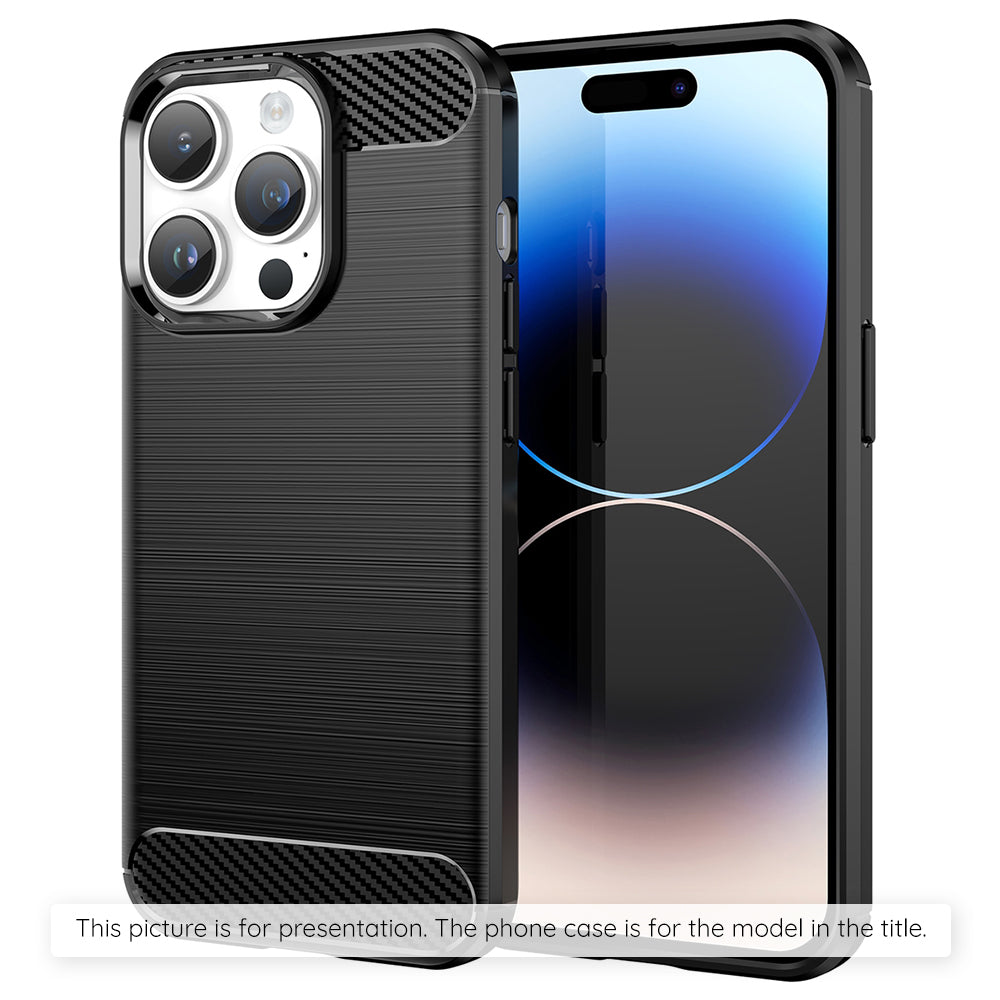 Custodia per Apple iPhone 17 Pro, Techsuit, Carbonio, Nera