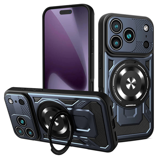 Custodia per Apple iPhone 17 Pro, Techsuit, RuggedCam, Blu