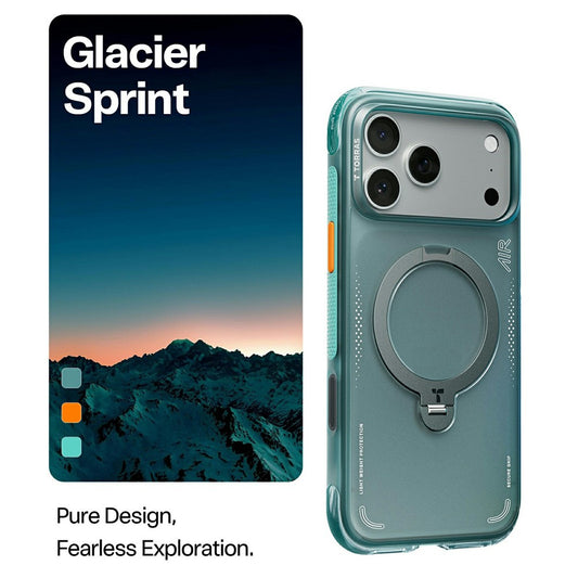 Custodia per Apple iPhone 17 Pro, Torras, Ostand Spin Air, Verde