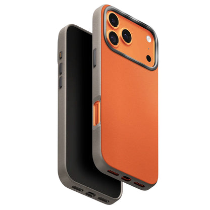 Custodia per Apple iPhone 17 Pro, UNIQ, Lyden Leatherette, Beige Arancione